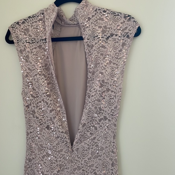 Lace & Sequin Mauve Cocktail Dress. Never worn. Cutest Dress Imaginable 🥰 Med - Picture 5 of 5